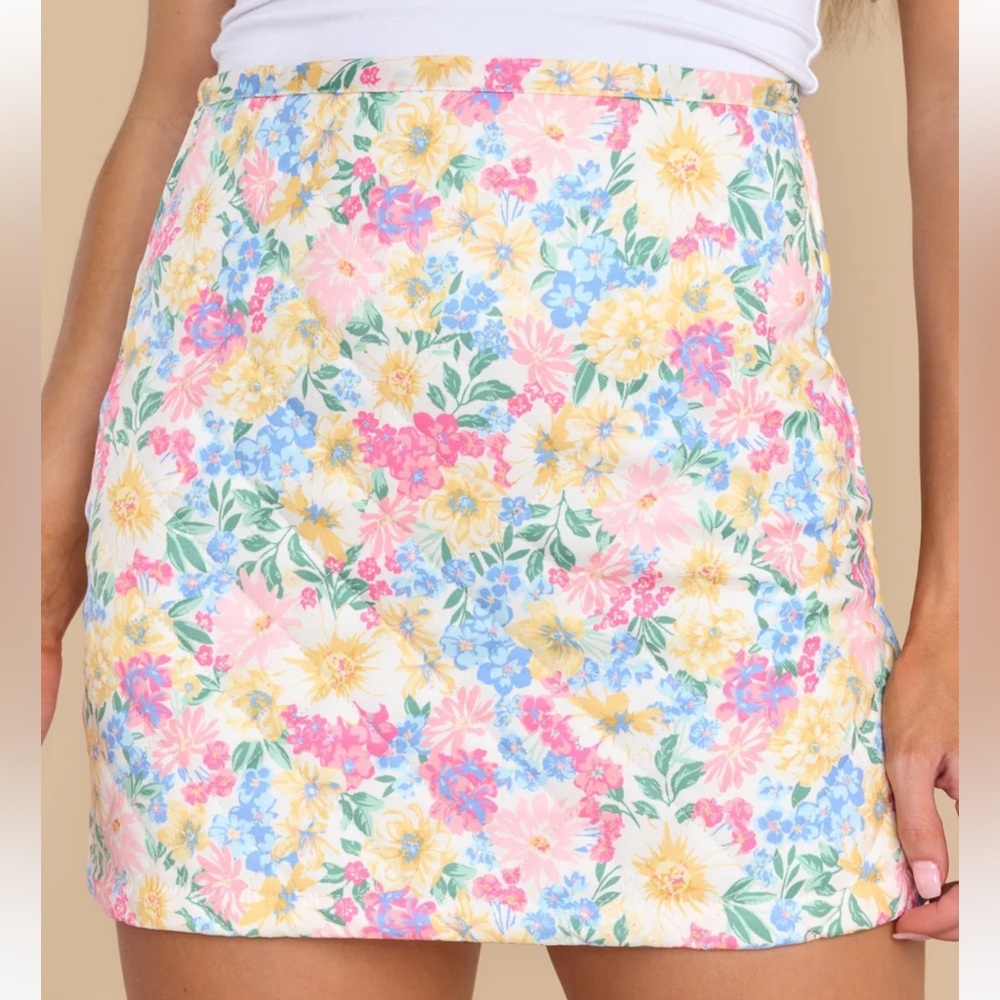 NEW Aura Floral Quilted Skirt